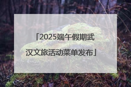 2025端午假期武汉文旅活动菜单发布