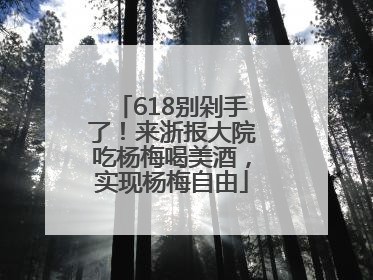 618别剁手了！来浙报大院吃杨梅喝美酒，实现杨梅自由