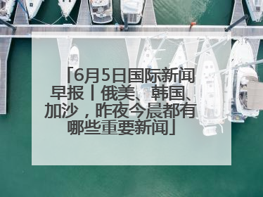 6月5日国际新闻早报丨俄美、韩国、加沙，昨夜今晨都有哪些重要新闻